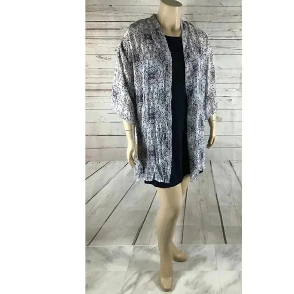 Plus Size Sleeveless Dress w/ Chiffon Kimono Cover Up 2X - Picture 9 of 10